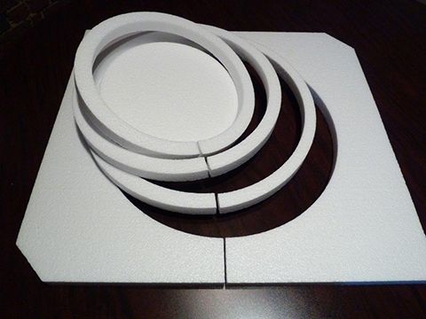 EPS foam packaging rings for shipping. Compare to custom styrofoam packaging.
