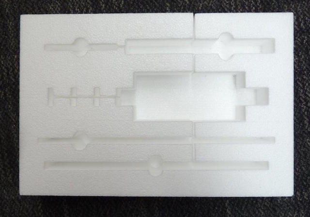 Custom cut EPS foam box insert for protective packaging
