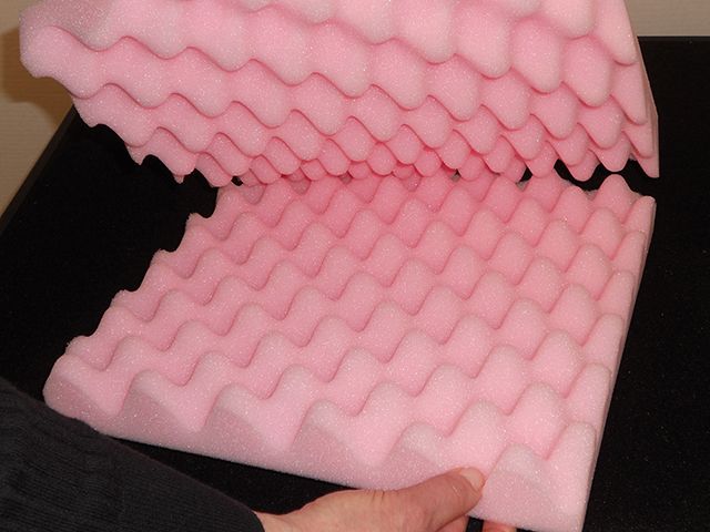 Antistatic convoluted foam sets are ready to ship in pre-cut 12
