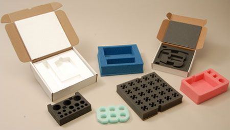 Custom foam box inserts and foam packaging for products, instruments, cosmetics, perfume, sales kits, promotions.