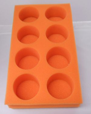Die cut polyethylene foam box insert