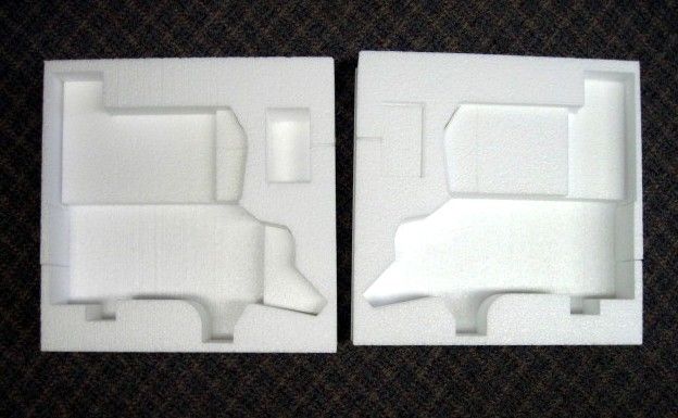 Custom EPS foam box inserts. Expanded polystyrene inserts custom designed and cut to your specs.
