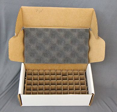 Cusrtom convoluted foam box insert with corrugated box