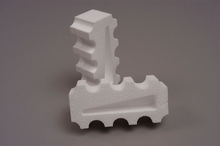 Custom EPS foam caps to protect edges and corners in shipment.