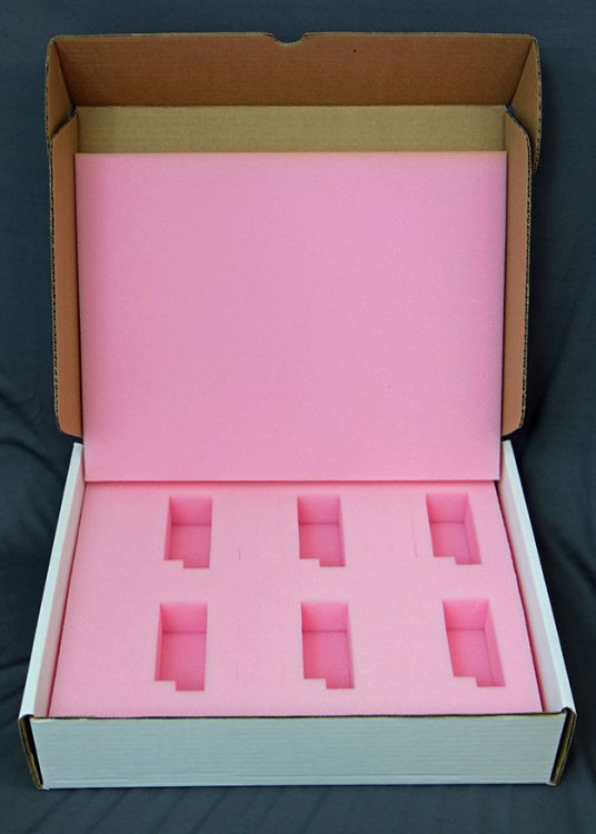 Custom anti-static foam inserts for electronic component packaging. Antistatic foam tray manufacturers using PE and PU foam for corrugated boxes.