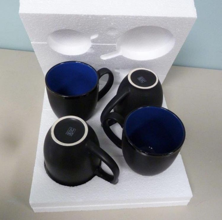 Custom foam box inserts made of EPS for shipping mugs