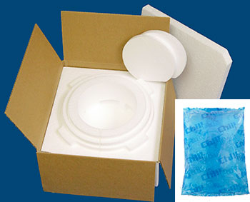 Frozen pie packaging sample kit for testing