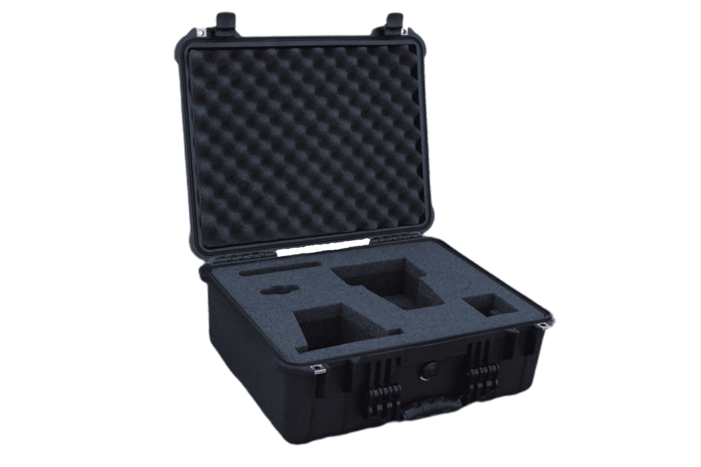 Custom injection molded case with foam insert