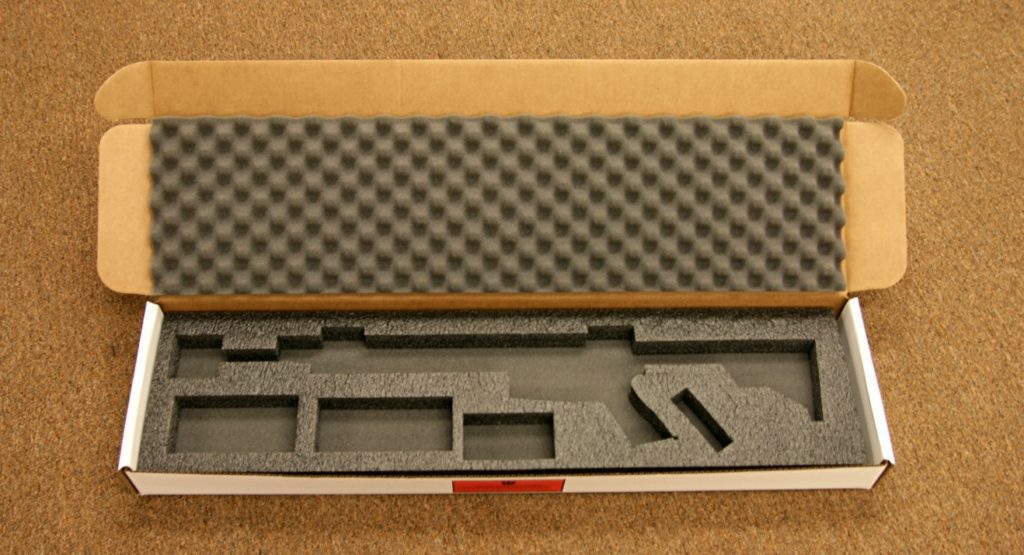 Egg crate foam for gun case and firearms shipping.