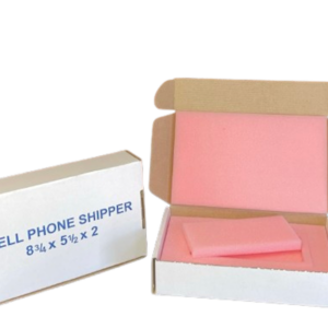 Universal foam lined cell phone shipping boxes in bulk pack of 10